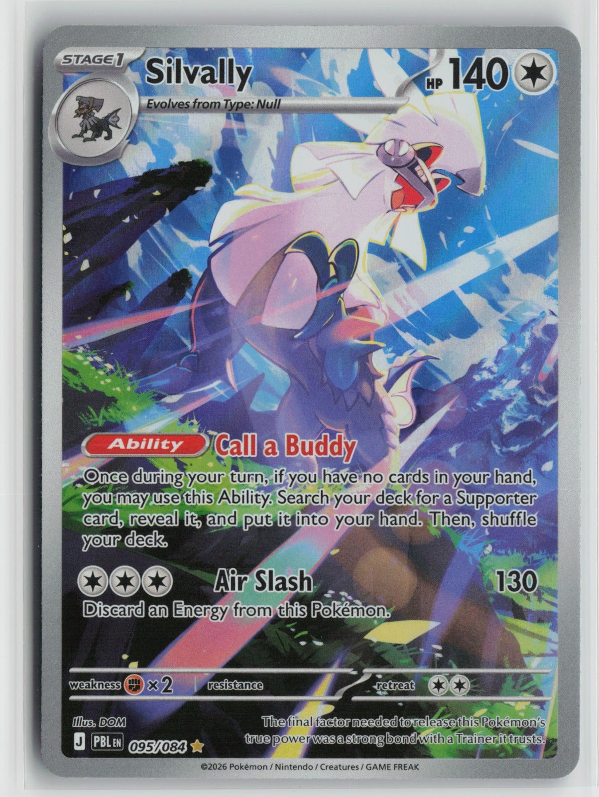Silvally Illustration Rare Holo PBL 095/084 NM