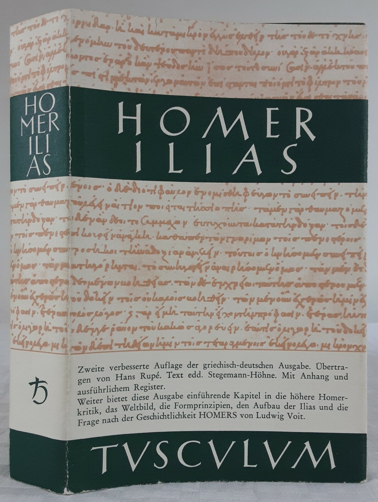 Homer. Ilias. Tusculum Ausgabe. griechisch - deutsch