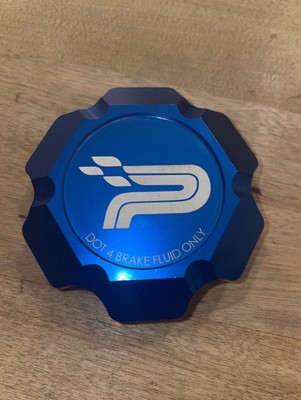 Corvette C8 Brake Fluid Cap Cover  Blue Metal Paragon Performance  