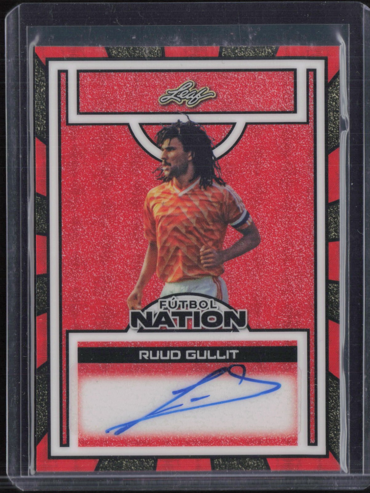 2025 Leaf Futbol Nation Red Flood Ruud Gullit 1/1 Auto Autograph
