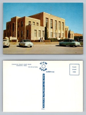 Comanche, TX-Texas, Comanche County Court House Building Vintage Postcard