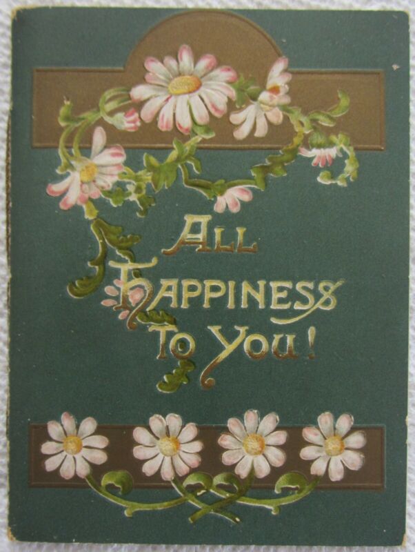 VINTAGE RAPHAEL TUCK & SONS, LTD.~ALL HAPPINESS TO YOU!~ILLUSTRATED BOOKLET