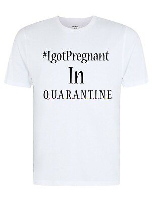 Hashtag Cuarentena 2020 Novedad Camiseta, Embarazo Anuncio Camiseta