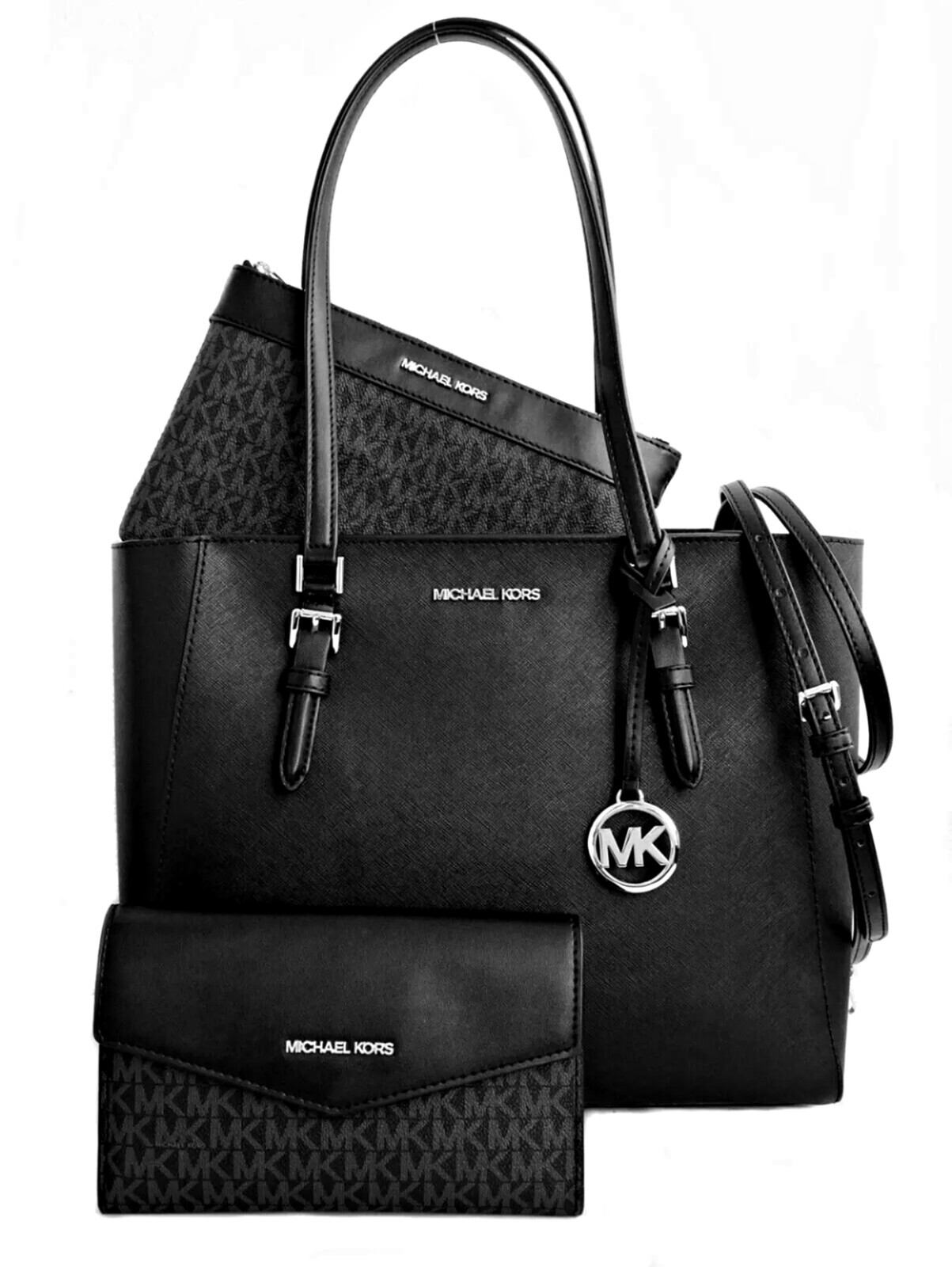 Кожаная сумка-тоут Michael Kors Charlotte LG 3 В 1 через плечо + 2 сумки, Новая