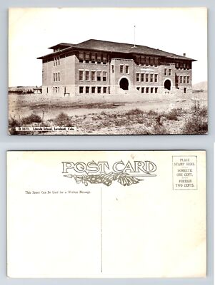 Lincoln School Loveland Colorado Postcard Divided Back Unposted