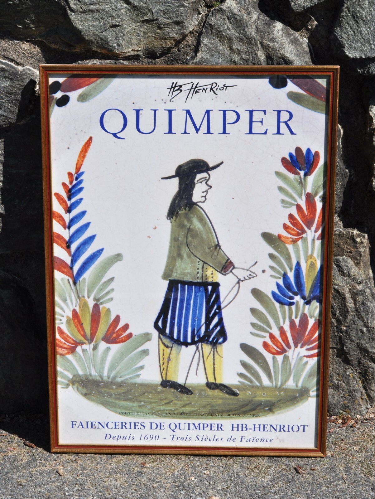 額装済/Quimper 1982（バゼイン）/アートポスター