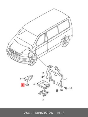 1K0963512A Batteriefachabdeckung für die Fernbedienung der Zusatzheizung