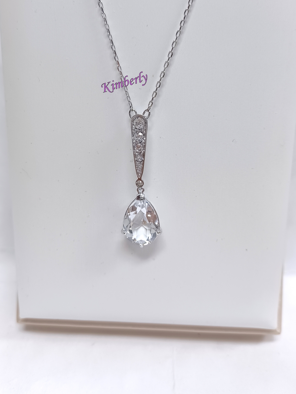 Swarovski ビンテージセット 5062148 Swarovski Vintage Set Drop Shape Necklace/Earrings CLEAR