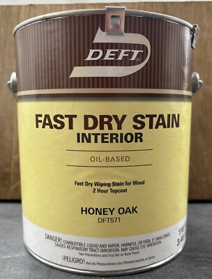  NEW PPG DEFT Honey Oak DFT571  OIL BASED FAST DRY WOOD STAIN  - GALLON