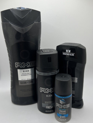 AXE Black Set Deodorant, Body Wash, Body Spray, and Ice Chill Deodorant Body