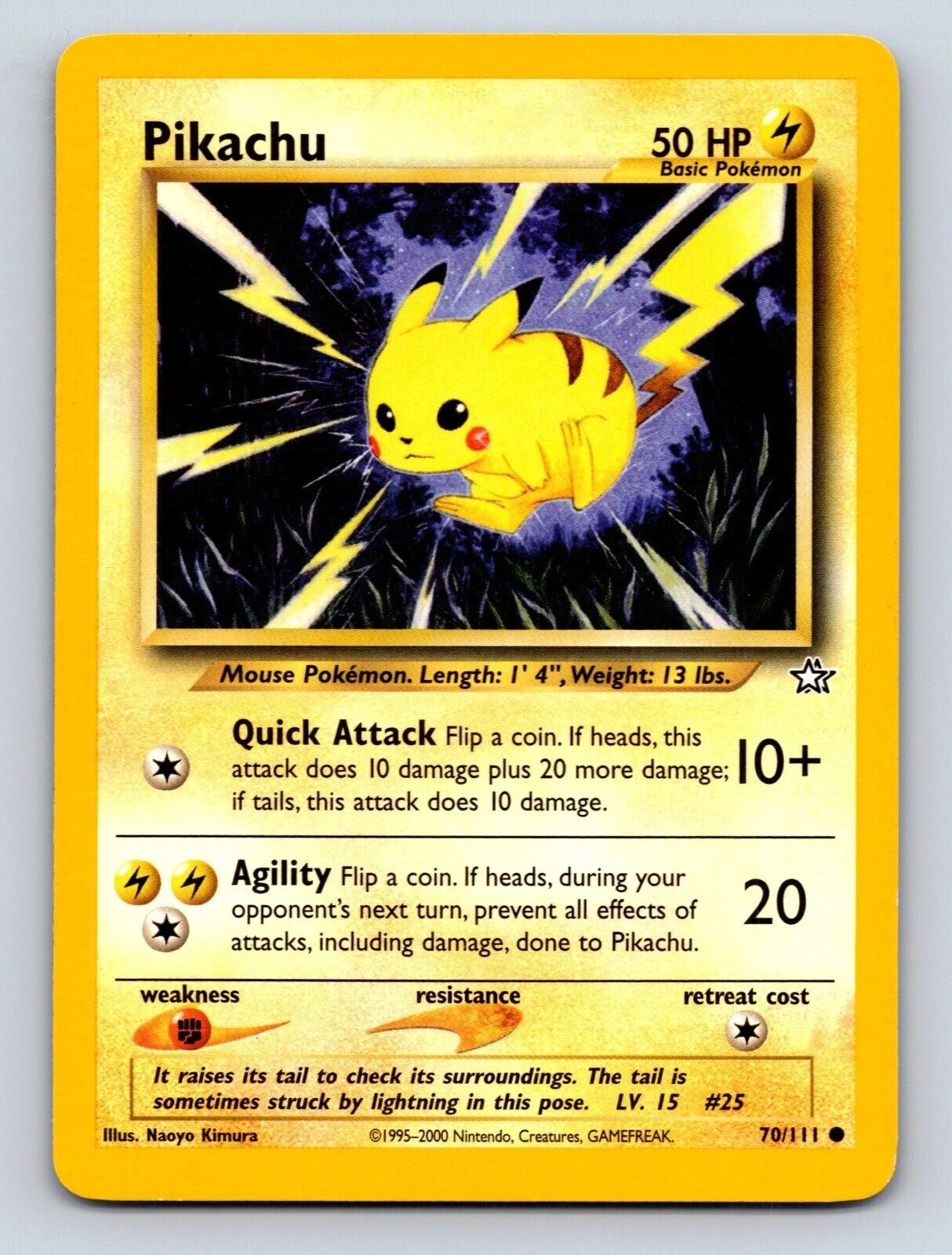 Pikachu HP 50 Quick Agility Attack Rarity Yellow Pokémon Pikachu HP 50 Quick Agility Attack Rarity Yellow Pokémon