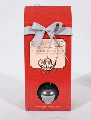 TIME FOR TEA GLOBAL TEA COFFEE CHARBREW ENGLISH BREAKFAST LOOSE TEA & INFUSER