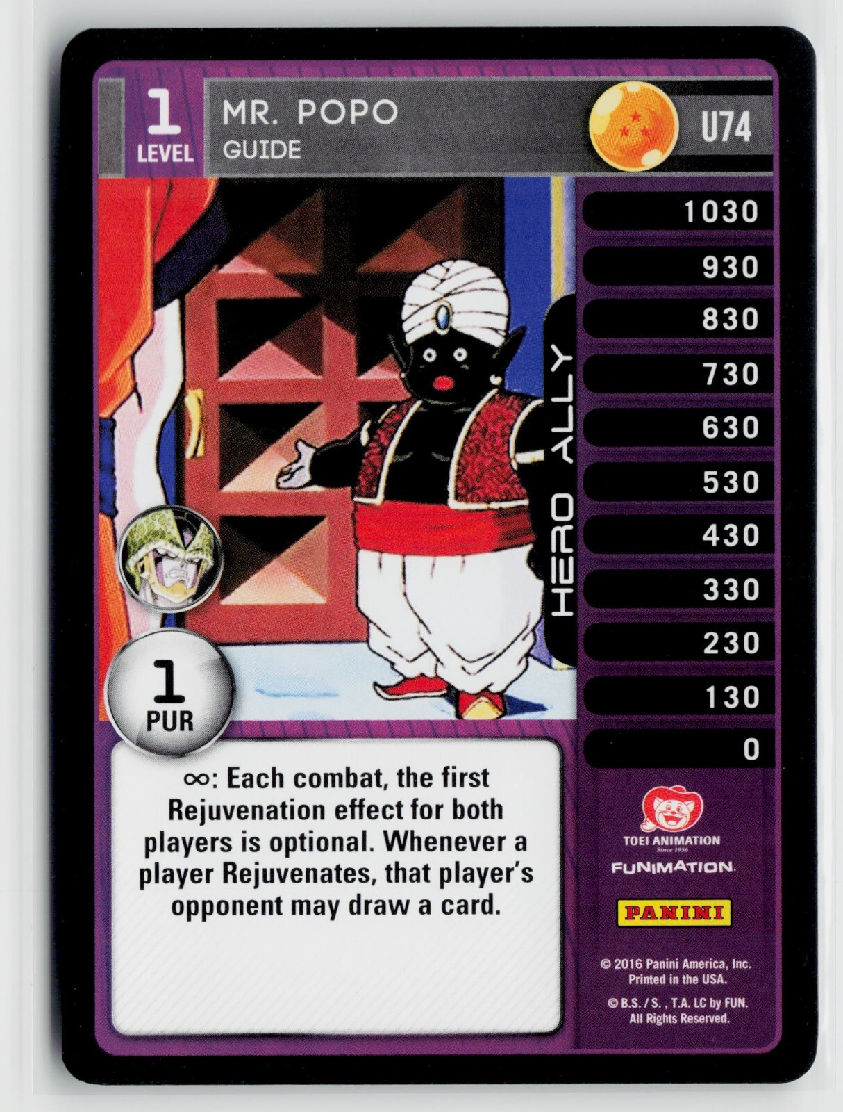 ドラゴンボール - Apopo 2022 Dragon Ball Heroes #DB01-SR03 Mr Popo Super Rare Anime