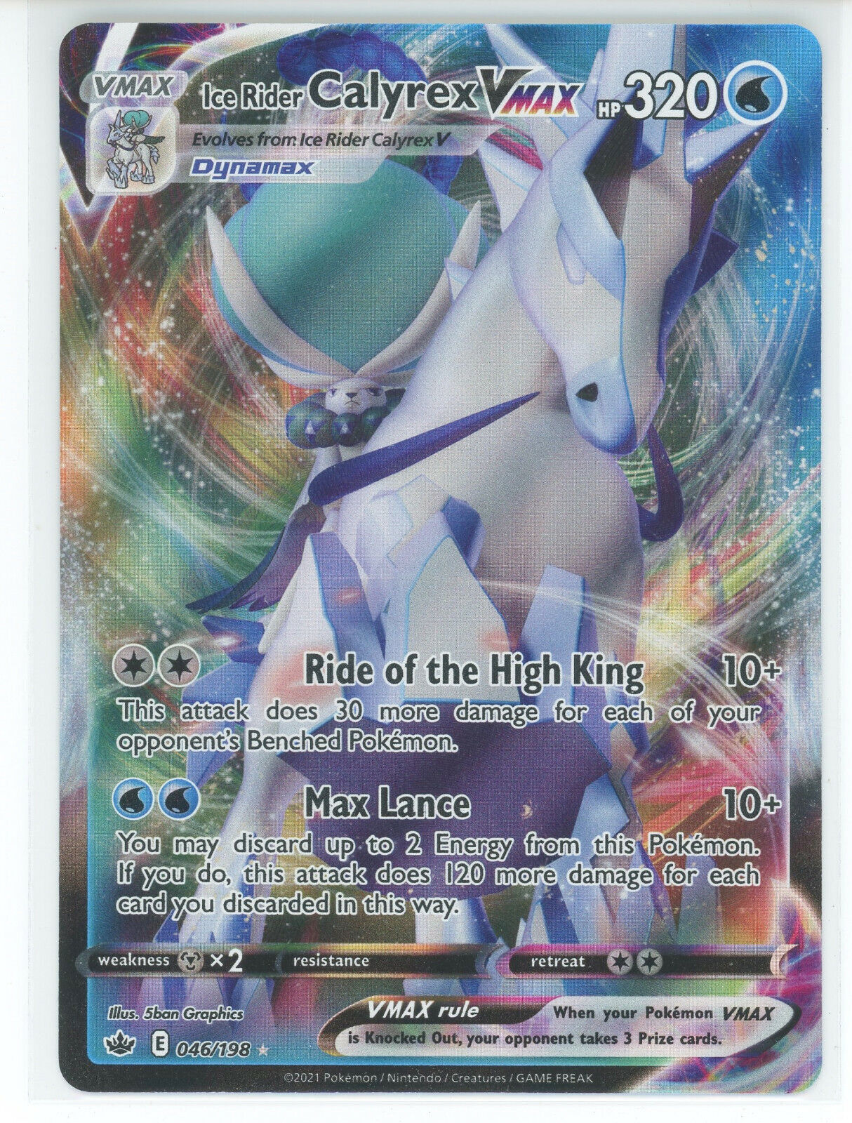 Pokemon 2021 S&S Chilling Reign Ice Rider Calyrex Vmax 046 Pokemon 2021 S&S Chilling Reign Ice Rider Calyrex Vmax 046