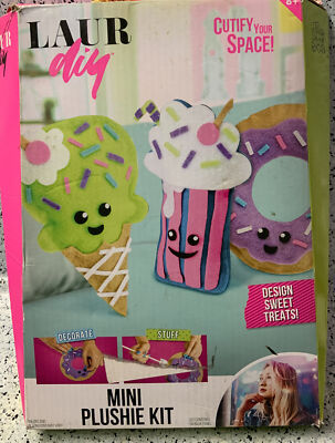  LaurDIY Mini Plushie Kit - Cutify Your Space! Design Sweet Treats! - Open Box