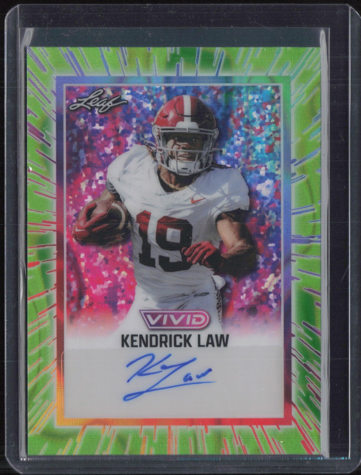 2025 Leaf Vivid Lava Green Kendrick Law 3/8 Auto Autograph