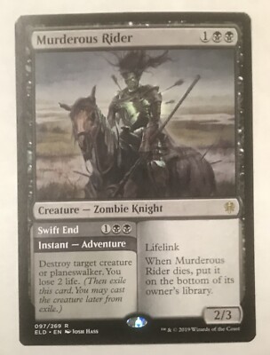 MURDEROUS RIDER / SWIFT END Throne of Eldraine MTG Magic NM