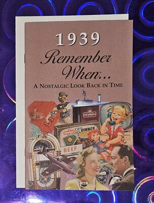 NEW 1939 Remember When... A Nostalgic Look Back In Time Booklet And Envelope
