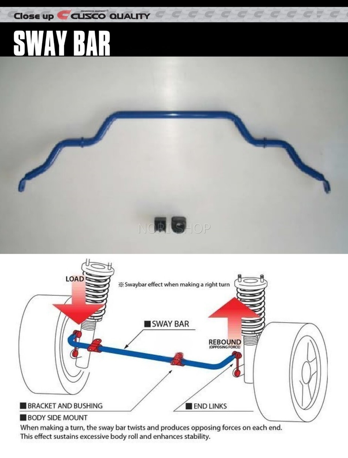 CUSCO Front Sway Bar For NISSAN 10-17 19-20 370Z Z34 / 2023