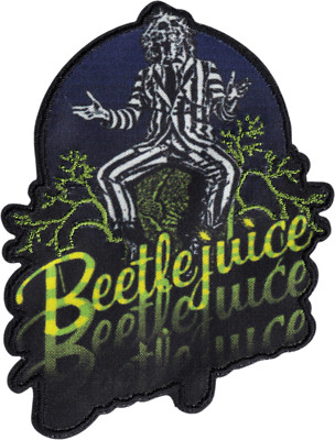 Patch - Beetlejuice Michael Keaton 1980s Movie Tim Burton 3.25'' Iron On #3355
