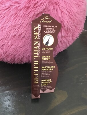 Too Faced Better Than Sex Easy Glide Waterproof (Chocolate) Eyeliner 0.6 mLNEW B