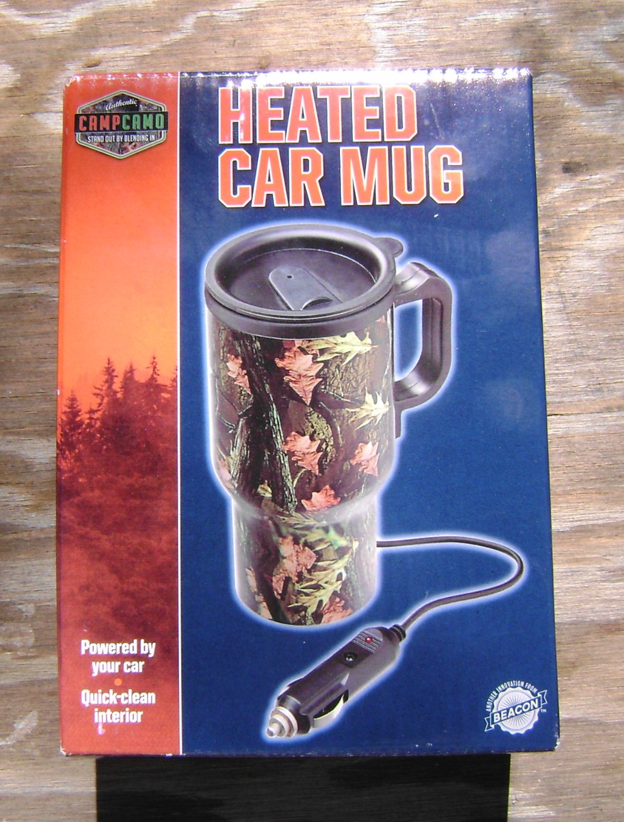Camouflage 12V Car Portable Heated Travel Mug Cup Plug Heater Coffee 13 oz.