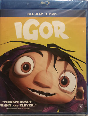 IGOR (Blu-ray + DVD, 2-Disc, 2008) Voice Cast Cusack, Shannon, Leno New/Sealed