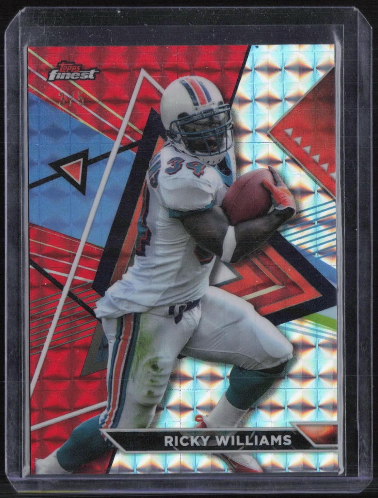 2023 Topps Finest Red Geometric Refractor Ricky Williams  3/5