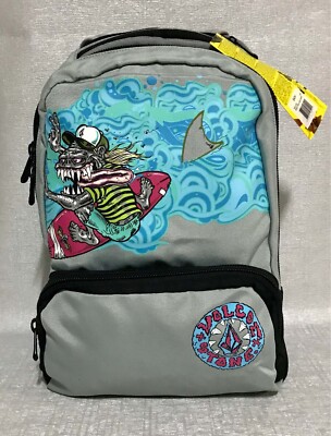 Volcom Creature Hoodie BackPack Hoody School Pack Shark