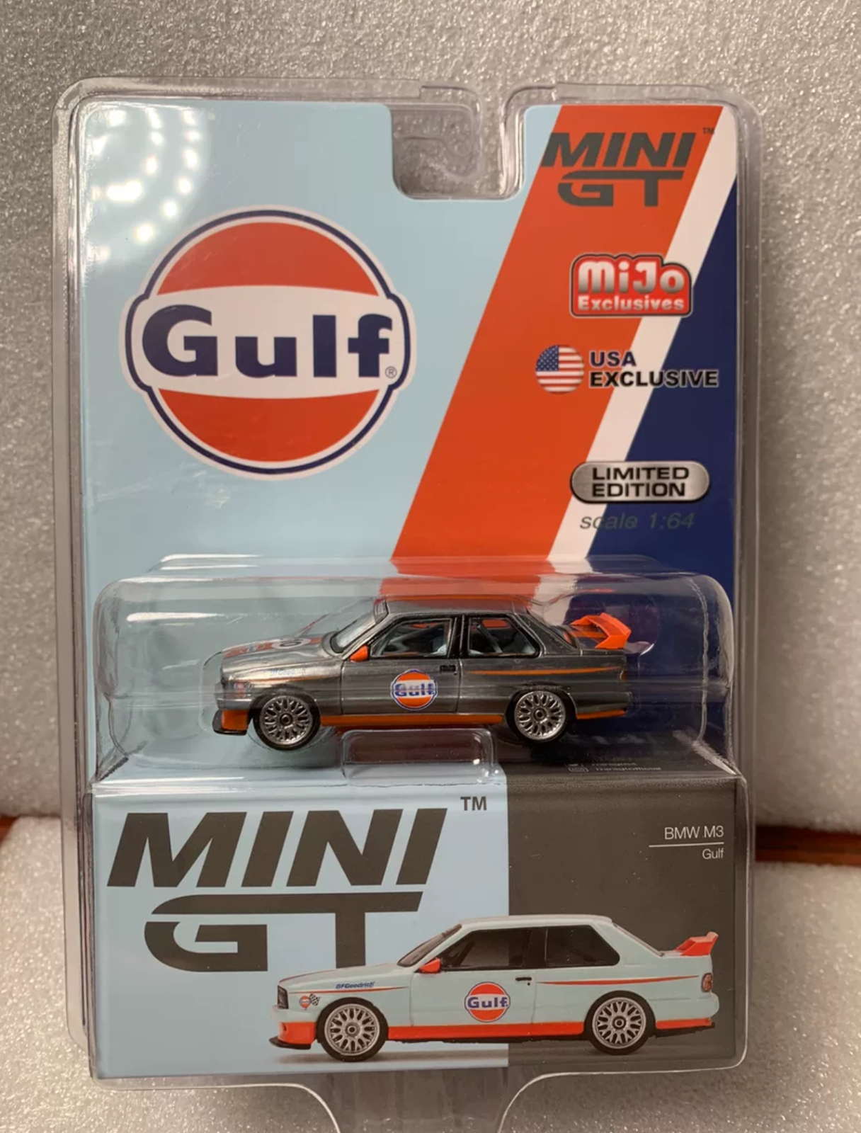 ミニカー MINI GT BMW M3 Gulf MINI GT 314 chase BMW M3 E30 Gulf Livery LHD (have little