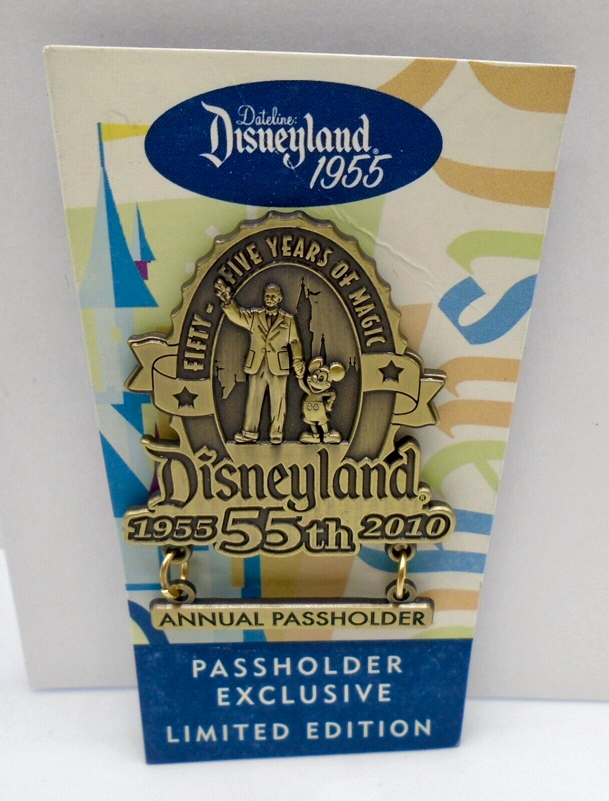 Disneyland 銀製記念コイン 1955-1990 新しいスタイル Disneyland 1955-1990 銀製記念コイン