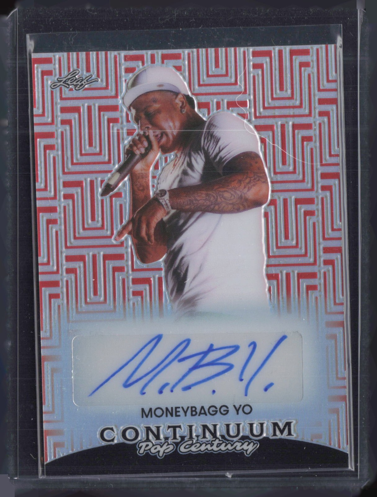 2023 Leaf Pop Century Continuum Red Moneybagg Yo 20/49 Auto Autograph