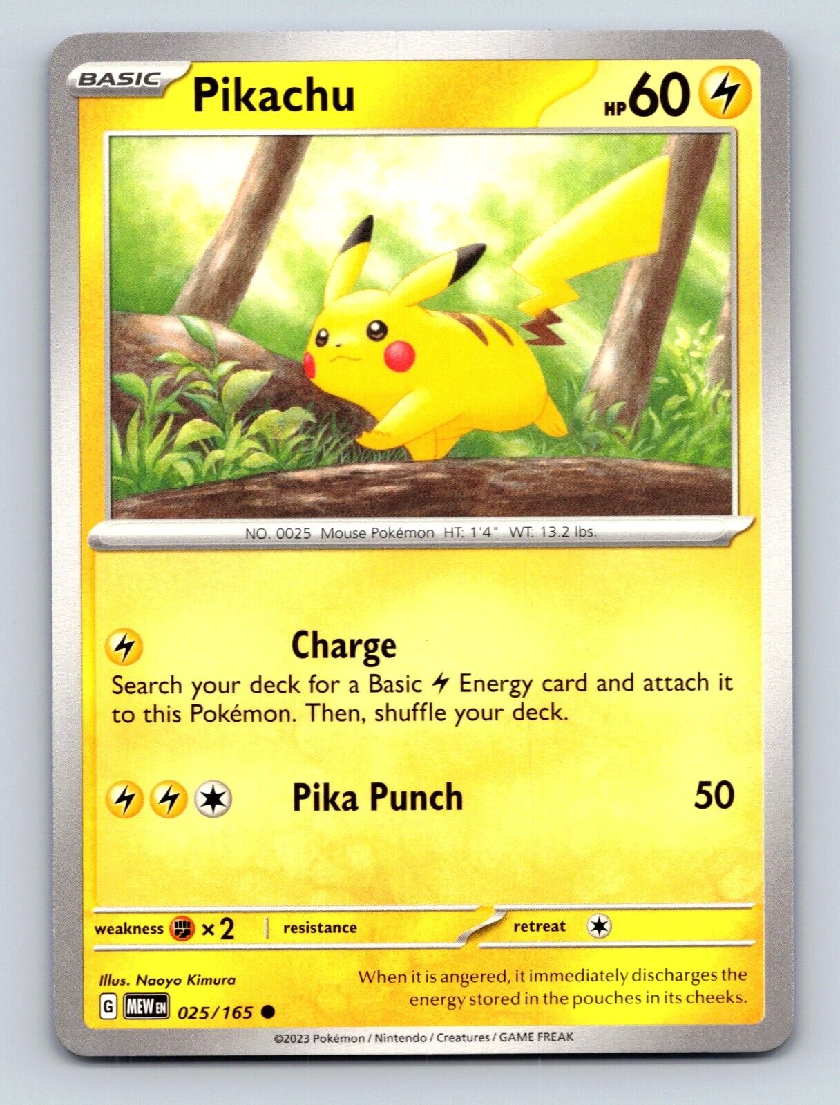 Pikachu HP 60 Pika Punch Attack Rarity Yellow Pokémon | eBay Pikachu HP 60 Pika Punch Attack Rarity Yellow Pokémon | eBay