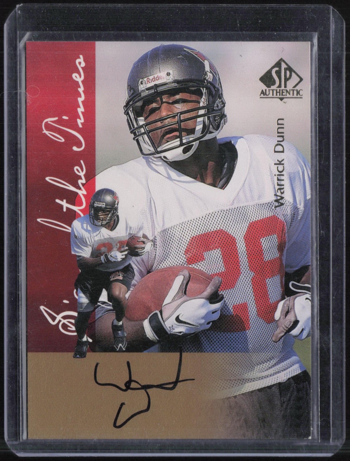 1997 SP Authentic Sign Of The Times #10 Warrick Dunn Auto RC Rookie