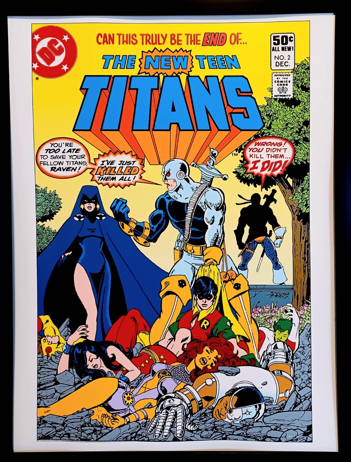 New Teen Titans #2 by George Perez FRAMED 12x16 Art Print DC