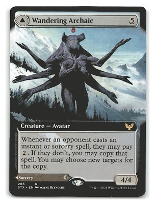 Wandering Archaic / Explore the Vastlands -Extended Art- MTG NM  Rare