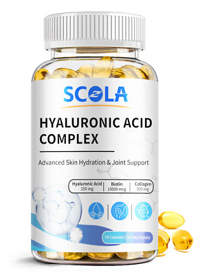Hyaluronic Acid Complex Capsules | 10000 mg | 60Capsules | Non-GMO | Gluten-Free