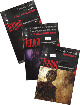 SET 4 DE 3 LIBROS DE TERROR SERIE ''DESCUBRIRÁS EL TERROR MÁS PROFUNDO'', ESPAÑOL