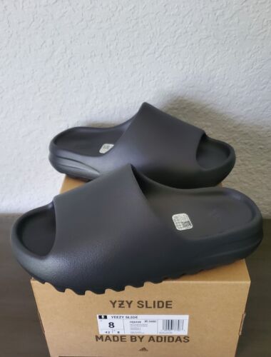Adidas Yeezy Slide Onyx (2023) Size 8 Men's HQ6448 NEW IN HAND Ready to Ship