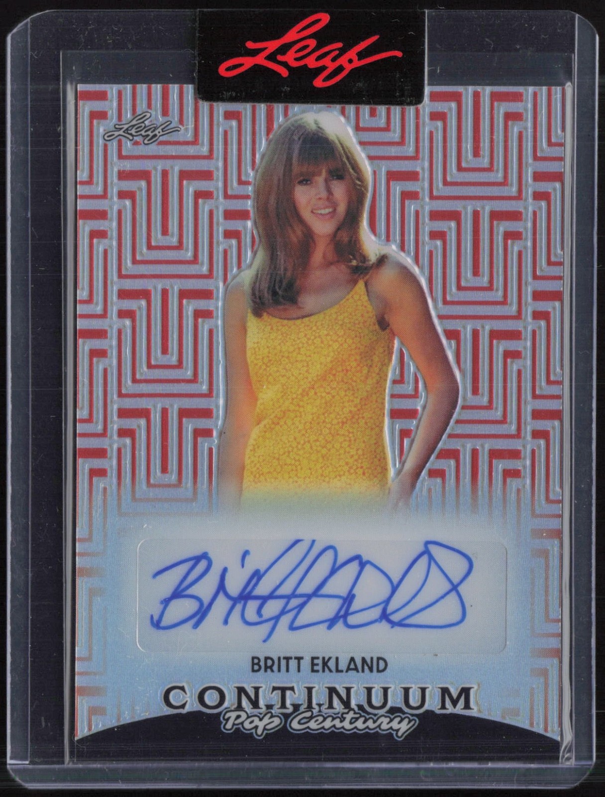 2023 Leaf Pop Century Continuum Red Britt Ekland Auto Autograph 36/49