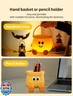 Pumpkin Night Light, Rechargeable Bedside Lamp, Portable Handheld Night Lamps, Pumpkin Lantern Halloween Lamp for Bedroom, Office Desk, Room Decor, Cute Sleep Nightlight Gifts for Kids Teen Adult