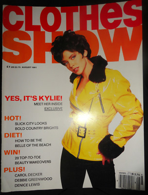 British UK CLOTHES SHOW 8/1991 Kylie Minogue Moschino Carol Decker Denice Lewis