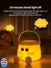 Pumpkin Night Light, Rechargeable Bedside Lamp, Portable Handheld Night Lamps, Pumpkin Lantern Halloween Lamp for Bedroom, Office Desk, Room Decor, Cute Sleep Nightlight Gifts for Kids Teen Adult