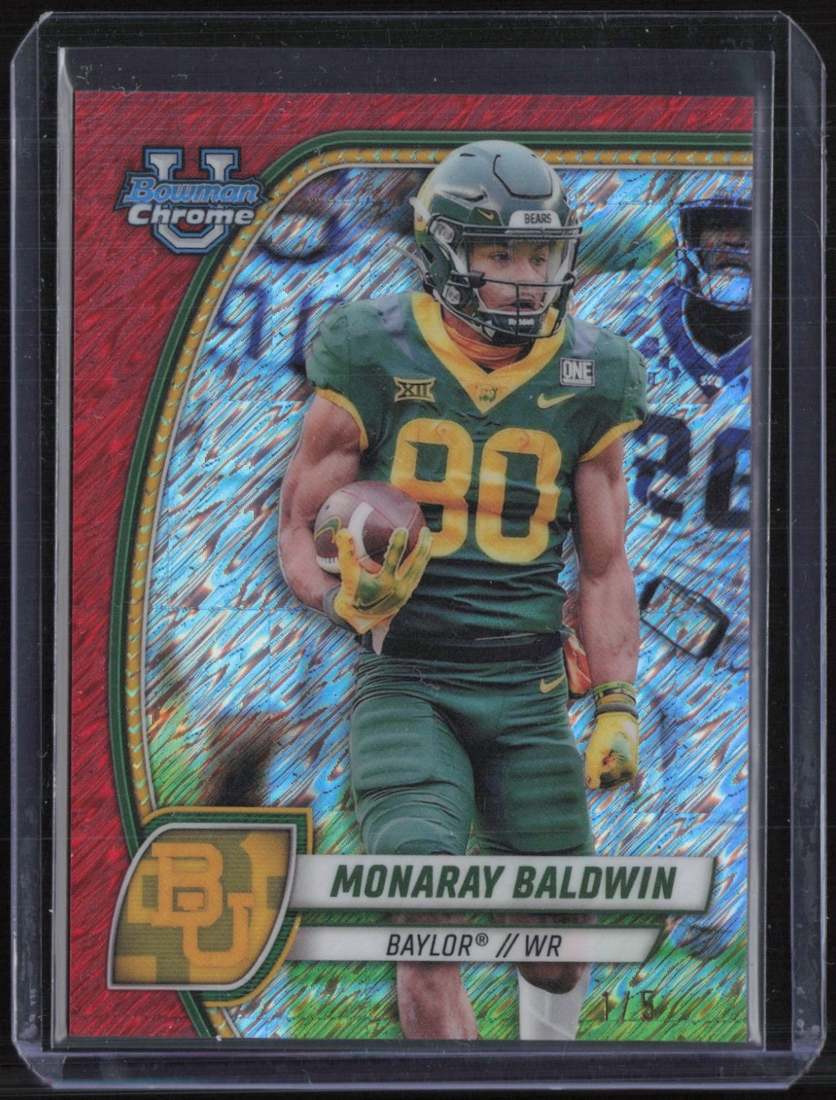 2024 Bowman University Chrome Red Shimmer Monaray Baldwin 1/5 RC Rookie