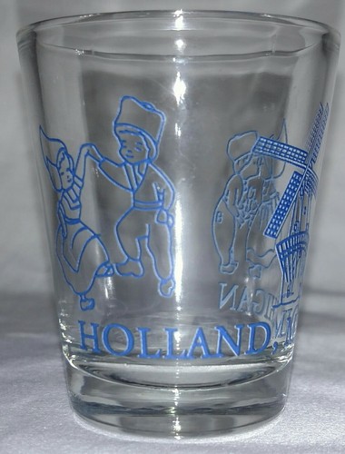 Holland MI Michigan windmill, Dutch kids shot glass
