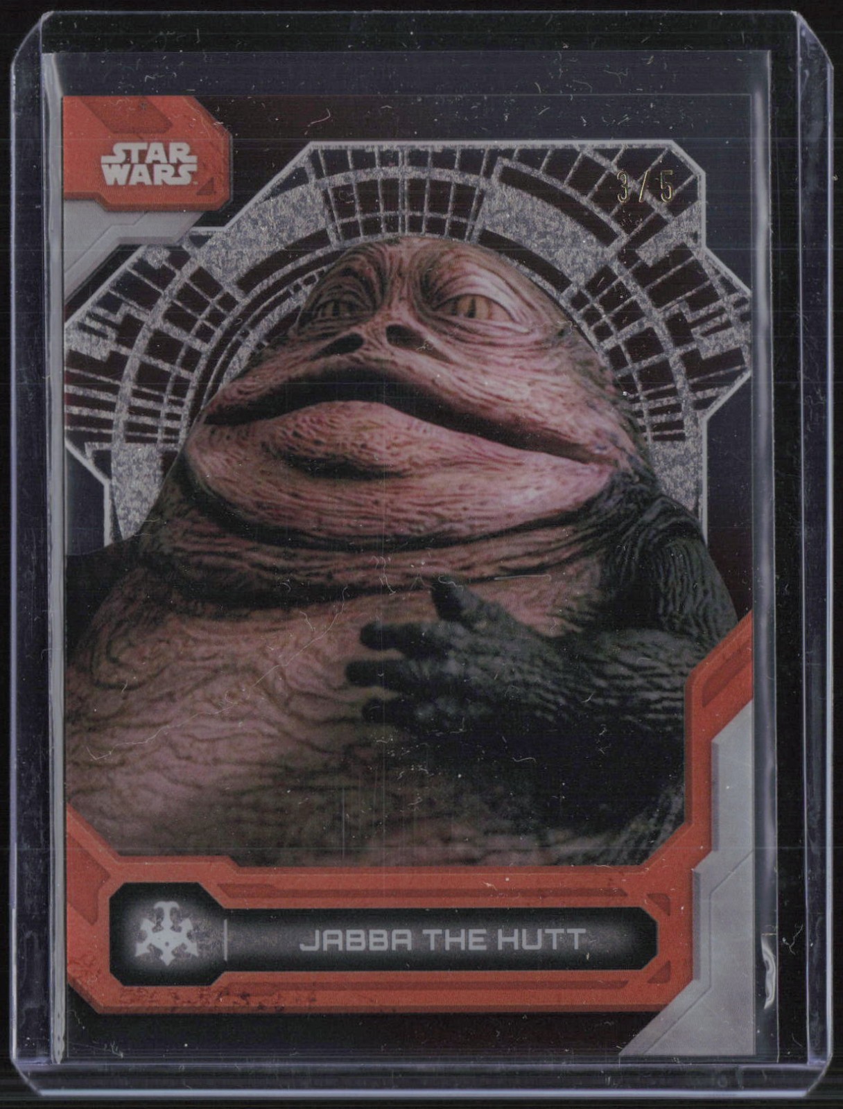 2024 Topps Star Wars High Tek Throne Room Red #52 Jabba The Hut 3/5