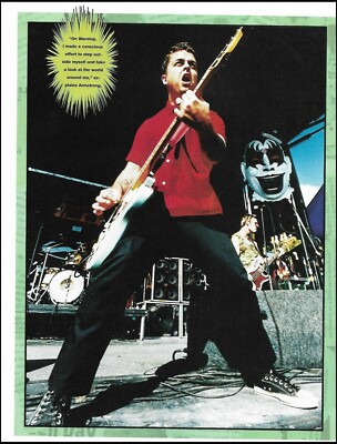 Green Day Billie Joe Armstrong With Fernandes Blue Guitar 8 X 11 Pin Up Photoのebay公認海外通販 セカイモン