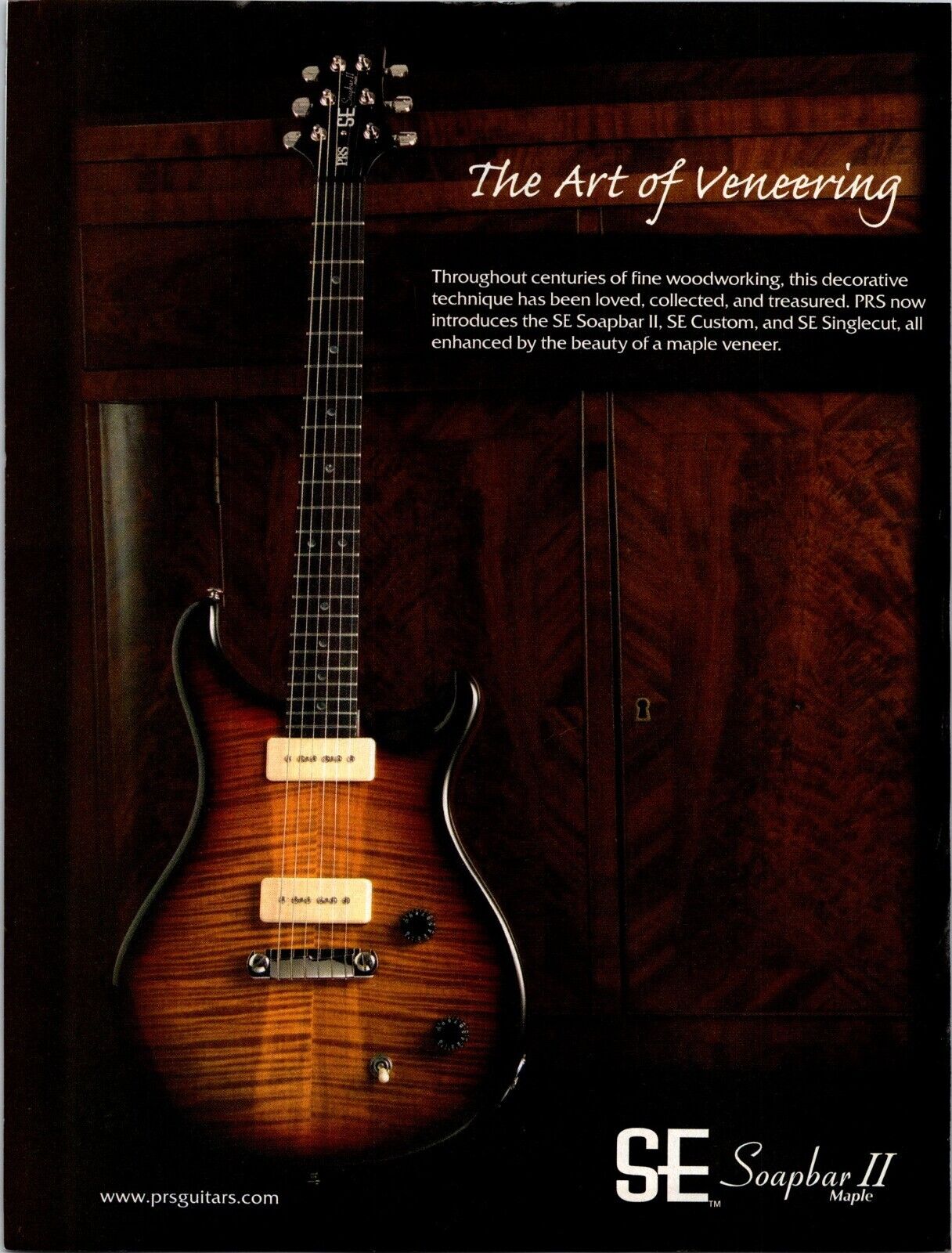 PRS Guitars SE Soapbar II Maple Original Print Ad The Art of PRS Guitars SE Soapbar II Maple Original Print Ad The Art of