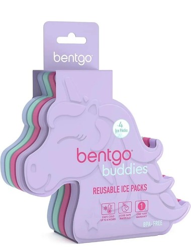 Bentgo Buddies Reusable Ice Packs - Slim for Lunch Boxes, Bags, and Coolers Mult