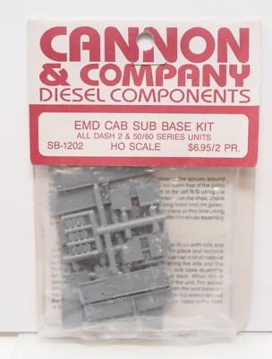 Canon & Company SB-1202, EMD Cab Sub Base Kit, All Dash 2 & 50/60, HO Scale